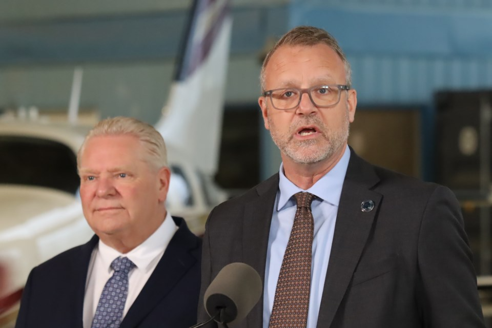 Premier Doug Ford and Toronto Port Authority CEO RJ Steenstra 