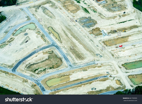 Aerial view construction