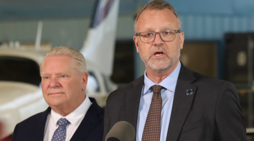 Premier Doug Ford and Toronto Port Authority CEO RJ Steenstra